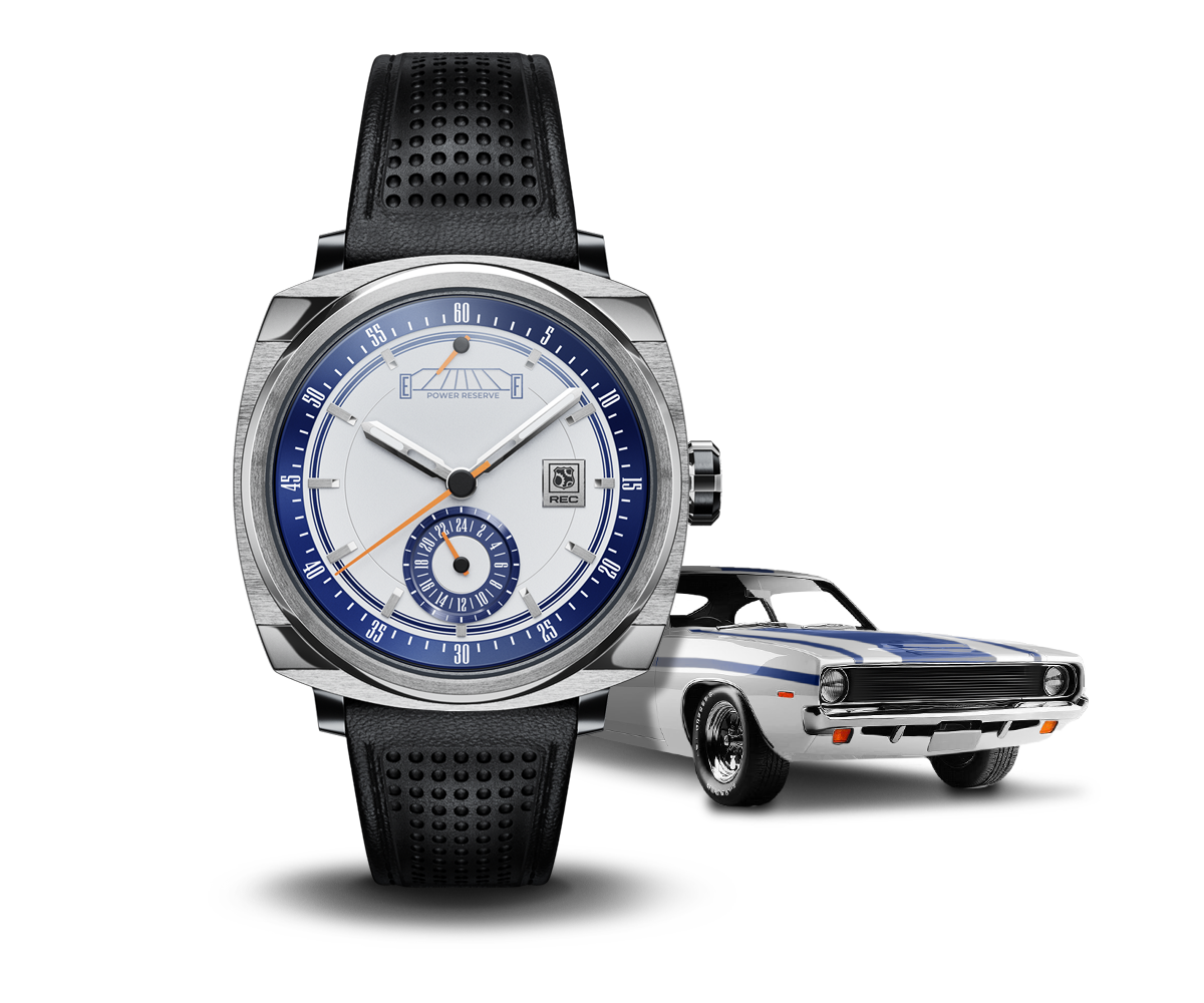 Rec Watches The V-EIGHT Guardsman Blue | Inspired By The Golden Age Of American Muscle Cars | REC Watches