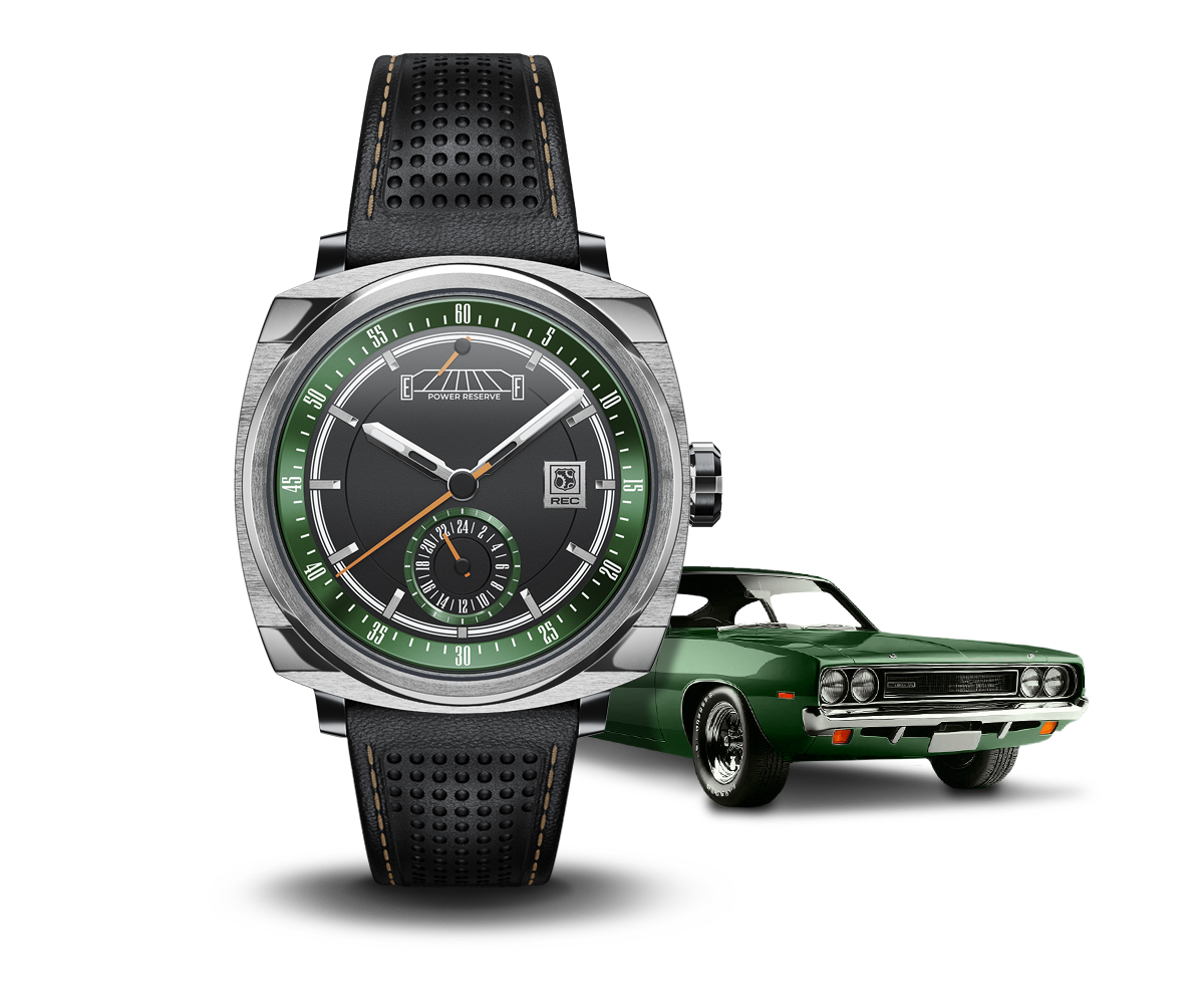 Rec Watches The V-EIGHT Highland Green | Inspired By The Golden Age Of American Muscle Cars | REC Watches
